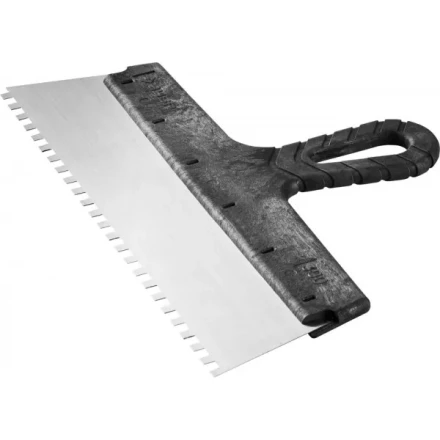 Шпатель ЗУБР &quot;СТАНДАРТ&quot; фасадный, стальное полотно, 300мм, зуб 6х6 10053-30 купить в Нефтеюганске