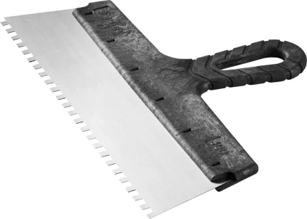 Шпатель ЗУБР &quot;СТАНДАРТ&quot; фасадный, стальное полотно, 300мм, зуб 6х6 10053-30 купить в Нефтеюганске