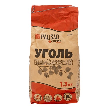 Уголь берёзовый, 1.3 кг Россия Camping Palisad 69660 купить в Нефтеюганске