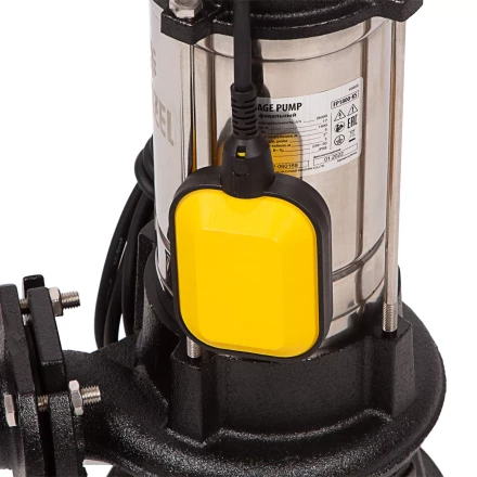 Фекальный насос Denzel FP1800-KS, 1800 Вт, напор 17 м, 26000 л/ч, нож-измельчитель купить в Нефтеюганске