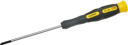 Отвертка STAYER &quot;PROFESSIONAL&quot; &quot;MAX-GRIP&quot; для точн работ, Cr-V, двухкомп рукоятка, магнит наконечник, PH №1x100мм 25826-1-100 G купить в Нефтеюганске