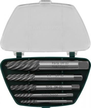 Комплект экстракторов съемник шпилек  5/64&quot;- 19/64&quot; 5 предметов   AG 010049  Jonnesway 47024 купить в Нефтеюганске