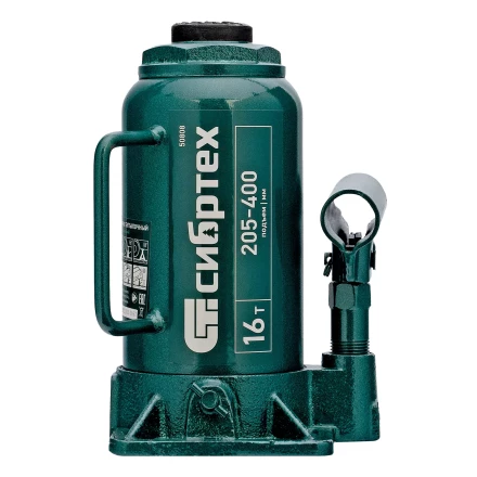 Домкрат гидравлический бутылочный Сибртех 50808, 16 т, 205-400 мм купить в Нефтеюганске