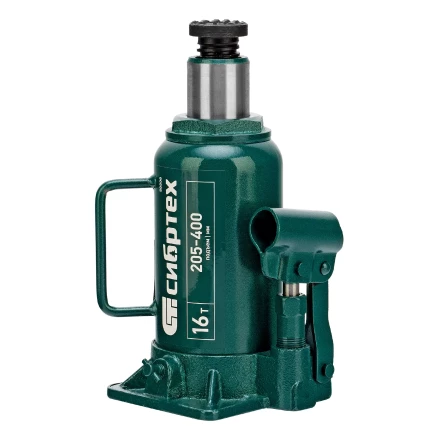 Домкрат гидравлический бутылочный Сибртех 50808, 16 т, 205-400 мм купить в Нефтеюганске