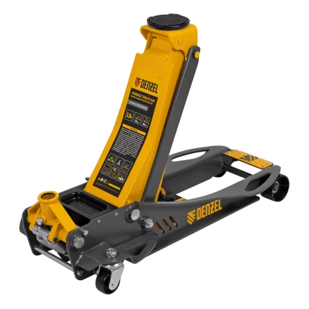Домкрат гидравлический подкатной Denzel 51251, 3,8 т, 110-580 мм, быстрый подъем, низкий подхват, проф. купить в Нефтеюганске