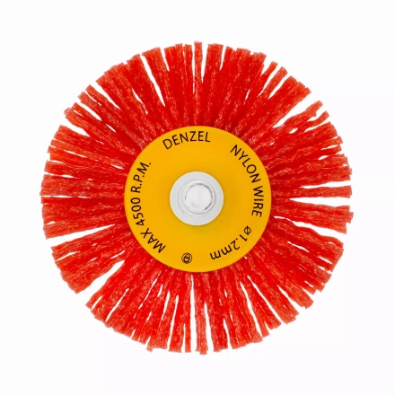 Щетка для дрели Denzel, 65 мм, Плоская, со шпилькой, нейлоновая щетина, 74433 купить в Нефтеюганске