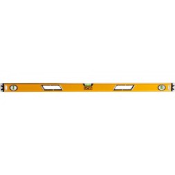 Уровень JCB коробчатый, магнитный, 2 фрезерованные базовые поверхности, 3 ампулы, крашенный, с ручками, 0,5мм/м, 120см JBL005