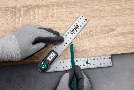 Транспортир-угломер ЗУБР из нержавеющей стали, многофункциональный, нониусный 34682 купить в Нефтеюганске