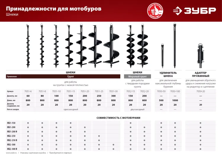 Мотобур (бензобур) со шнеком МБ2-300 Н серия МАСТЕР купить в Нефтеюганске