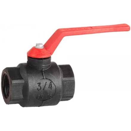 Кран шаровой ЗУБР полнопроходной &quot;мама-мама&quot;, ручка, пластиковый корпус, 3/4&quot; 4-51520-P-3/4 купить в Нефтеюганске