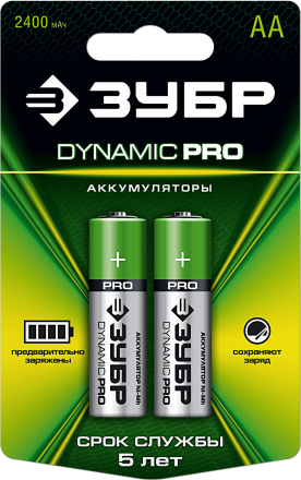 Аккумуляторы DYNAMIC PRO никель-металлгидридные (NiMH) АА 2400мА/ч серия Без серии купить в Нефтеюганске