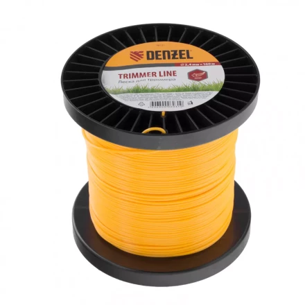 Леска для триммера звезда  2,4 мм 160 м на Din катушке Россия Denzel 96131 купить в Нефтеюганске