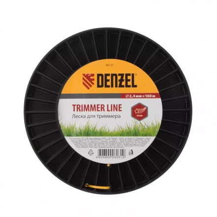 Леска для триммера звезда  2,4 мм 160 м на Din катушке Россия Denzel 96131 купить в Нефтеюганске