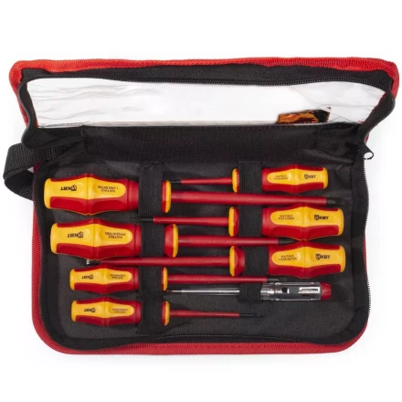 Набор диэлектрических отверток КВТ VDE НИО-08-S из стали S2, профиль SL, PH, 8 шт. (87130) купить в Нефтеюганске