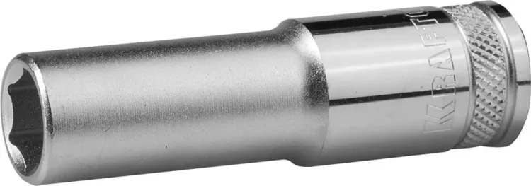 Торцовая головка KRAFTOOL "INDUSTRIE QUALITAT", удлиненная, Cr-V, FLANK, хромосатинированная, 1/2", 14 мм 27807-14_z01 купить в Нефтеюганске