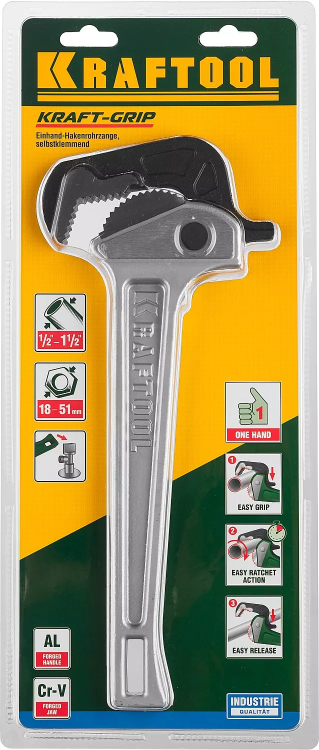 Ключ KRAFTOOL "MASTERGRIP" трубный быстрозажимной, кованые губки, 1/2"-2" 27365-14 купить в Нефтеюганске