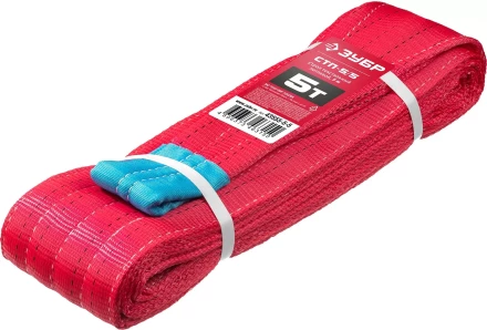 ЗУБР СТП-5/5, красный, г/п 5 т, длина 5 м, текстильный петлевой строп (43555-5-5) купить в Нефтеюганске