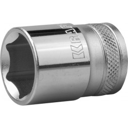 Торцовая головка KRAFTOOL &quot;INDUSTRIE QUALITAT&quot;, Cr-V, FLANK, хромосатинированная, 1/2&quot;, 20 мм 27805-20_z01