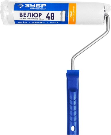 ЗУБР ВЕЛЮР, 8 х 240 мм, бюгель 8 мм, ворс 4 мм, 50% акрил, 50% шерсть, для лаков и эмалей, малярный валик, Профессионал (03514-18) купить в Нефтеюганске