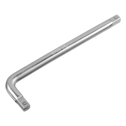 Вороток Г-образный, 200*50 мм, квадрат 3/8&quot;, CrV, матовый хром Denzel 14062 купить в Нефтеюганске