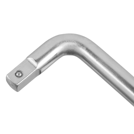 Вороток Г-образный, 200*50 мм, квадрат 3/8&quot;, CrV, матовый хром Denzel 14062 купить в Нефтеюганске