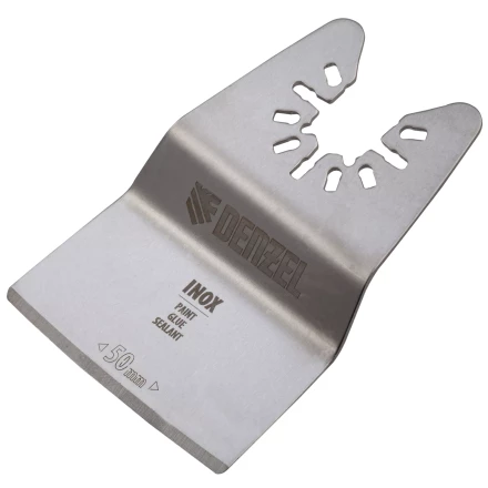 Насадка для МФИ шабер полукруг, Inox, для снятия краски и др., ширина 50 мм, длина общая 74 мм, ступенчатый Denzel 782317 купить в Нефтеюганске