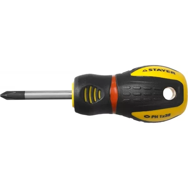 Отвертка STAYER "PROFESSIONAL" "PROTech", двухкомп рукоятка, намагниченная, Cr-Mo, PH1x38мм 25132-1-38_z02 купить в Нефтеюганске