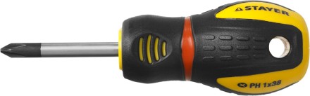 Отвертка STAYER &quot;PROFESSIONAL&quot; &quot;PROTech&quot;, двухкомп рукоятка, намагниченная, Cr-Mo, PH1x38мм 25132-1-38_z02 купить в Нефтеюганске