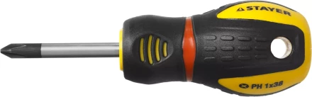 Отвертка STAYER &quot;PROFESSIONAL&quot; &quot;PROTech&quot;, двухкомп рукоятка, намагниченная, Cr-Mo, PH1x38мм 25132-1-38_z02 купить в Нефтеюганске