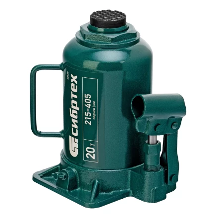 Домкрат гидравлический бутылочный Сибртех 50809, 20 т, 215-405 мм купить в Нефтеюганске