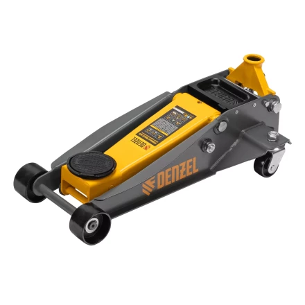 Домкрат гидравлический подкатной Denzel 51260, 3 т, 125-470 мм, быстрый подъем, проф. купить в Нефтеюганске
