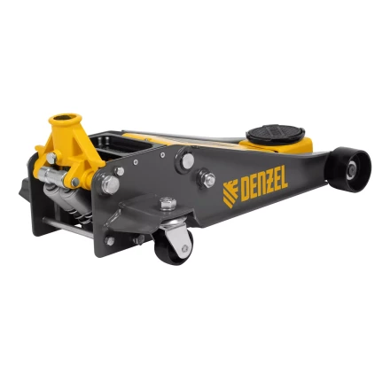 Домкрат гидравлический подкатной Denzel 51260, 3 т, 125-470 мм, быстрый подъем, проф. купить в Нефтеюганске