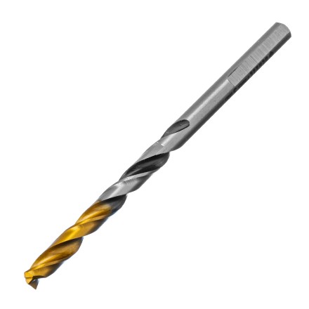Сверло спиральное по металлу Denzel 5 x 86мм, Р6М5, Golden Tip, многогранная заточка, 718276 купить в Нефтеюганске