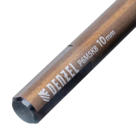 Набор сверл по металлу Denzel 723008, 1-10 мм, Р6М5К8-TiN, Golden Tip, 19 шт купить в Нефтеюганске
