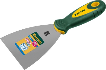 Шпательная лопатка KRAFTOOL с 2-компонент ручк, профилиров нержав полотно, 100мм 10035-100 купить в Нефтеюганске
