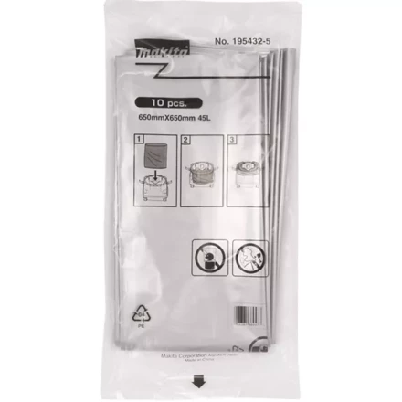Мешок полиэтиленовый 45л. для DVC860L/DVC864L 10шт. , Makita 195432-5 купить в Нефтеюганске