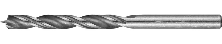 Сверло по дереву, двухленточное, спиральное, KRAFTOOL 29400-085-05, d=5x85мм 29400-085-05 купить в Нефтеюганске
