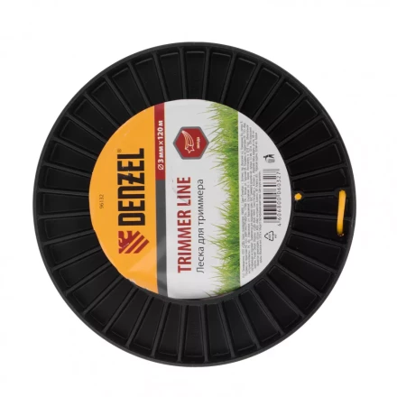 Леска для триммера звезда   3,0 мм 120 м на Din катушке Россия Denzel 96132 купить в Нефтеюганске