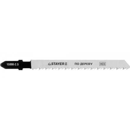 Полотна STAYER &quot;PROFI&quot;, T101B, для эл/лобзика, HCS, по дереву, ДСП, ДВП, EU-хвост., шаг 2,5мм, 75мм, 2шт 15990-2.5_z01 купить в Нефтеюганске