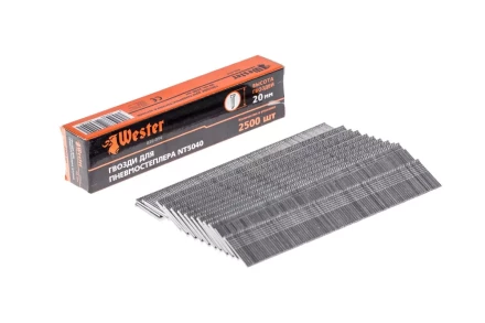 Гвозди для степлера WESTER 826-014 1 х 1.25 х 20 мм 2500 шт. купить в Нефтеюганске