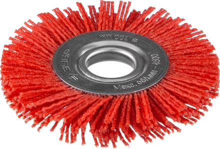 ЗУБР &quot;ПРОФЕССИОНАЛ&quot;. Щетка дисковая для УШМ, нейлоновая проволока с абразивным покрытием, 100х22мм 35160-100_z01 купить в Нефтеюганске