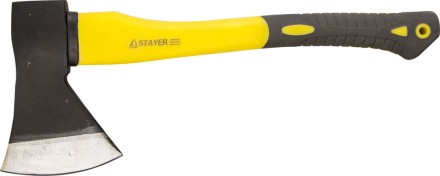Топор STAYER кованый с двухкомпонентной стеклопластиковой рукояткой, 1,2кг 2062-12 купить в Нефтеюганске