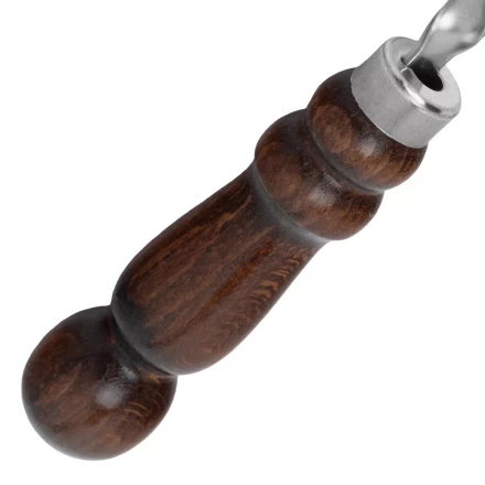 Шампур плоский Palisad, 600 х 10 х 2.5 мм, с деревянной лакированной рукояткой, нержавеющая сталь, Camping 69653 купить в Нефтеюганске