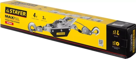Лебедка STAYER &quot;MAXPull&quot; рычажная, тросовая, 4т/3м 4310-4 купить в Нефтеюганске