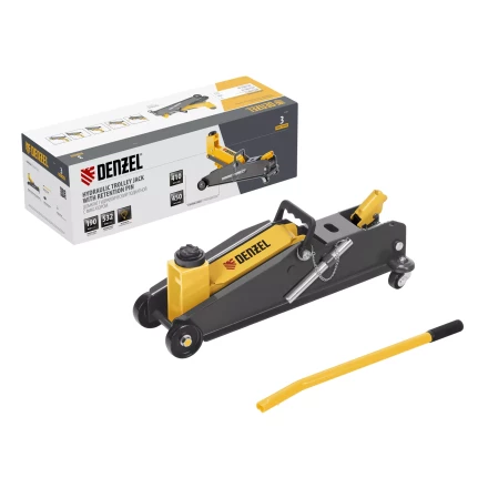 Домкрат гидравлический подкатной с фиксатором Denzel 51261, 3 т, 190-532 мм, SUV купить в Нефтеюганске