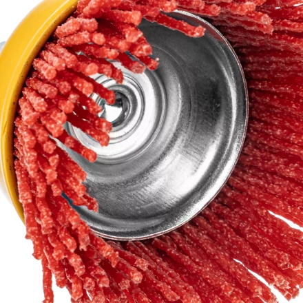 Щетка для дрели Denzel, 65 мм, Чашка, со шпилькой, нейлоновая щетина, 74435 купить в Нефтеюганске