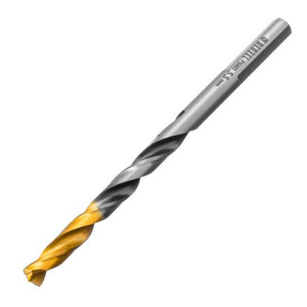Сверло спиральное по металлу Denzel 5,5 x 93мм, Р6М5, Golden Tip, многогранная заточка, 718277 купить в Нефтеюганске