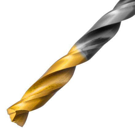 Сверло спиральное по металлу Denzel 5,5 x 93мм, Р6М5, Golden Tip, многогранная заточка, 718277 купить в Нефтеюганске