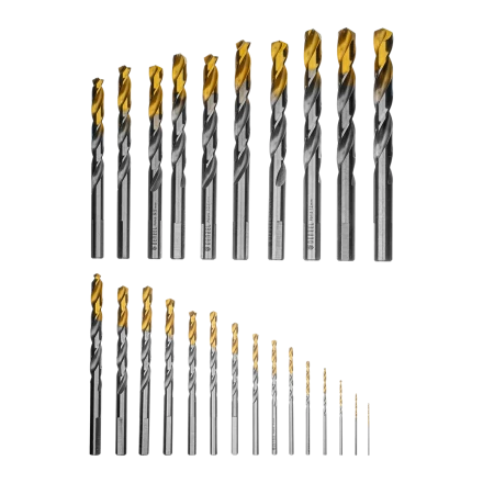 Набор сверл по металлу Denzel 723009, 1-13 мм, Р6М5-TiN, Golden Tip, 25 шт купить в Нефтеюганске