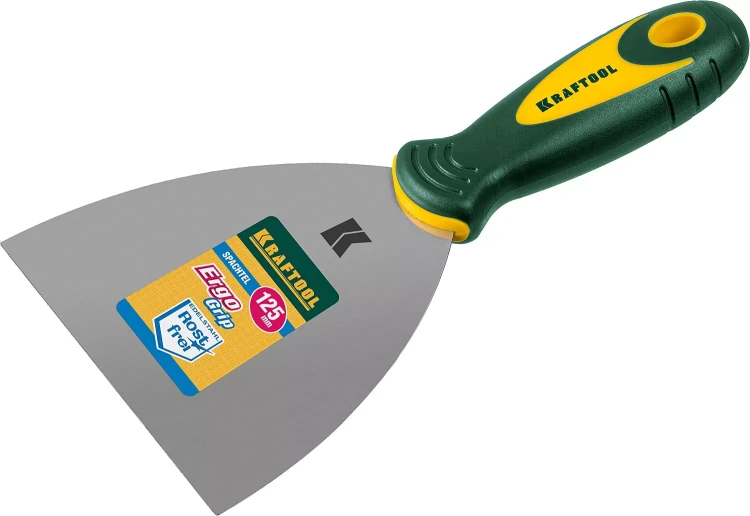 Шпательная лопатка KRAFTOOL с 2-компонент ручк, профилиров нержав полотно, 125мм 10035-125 купить в Нефтеюганске